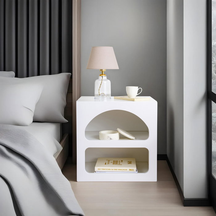 Hanah Home Lorin Mesita de Noche Blanca Hanah Home Lorin Mesita de Noche Blanca
